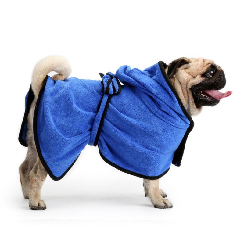 Pet Bath Towel Dog Bathrobe XS-XL For Small Medium Large Dogs Super Absorbent - foxberryparkproducts