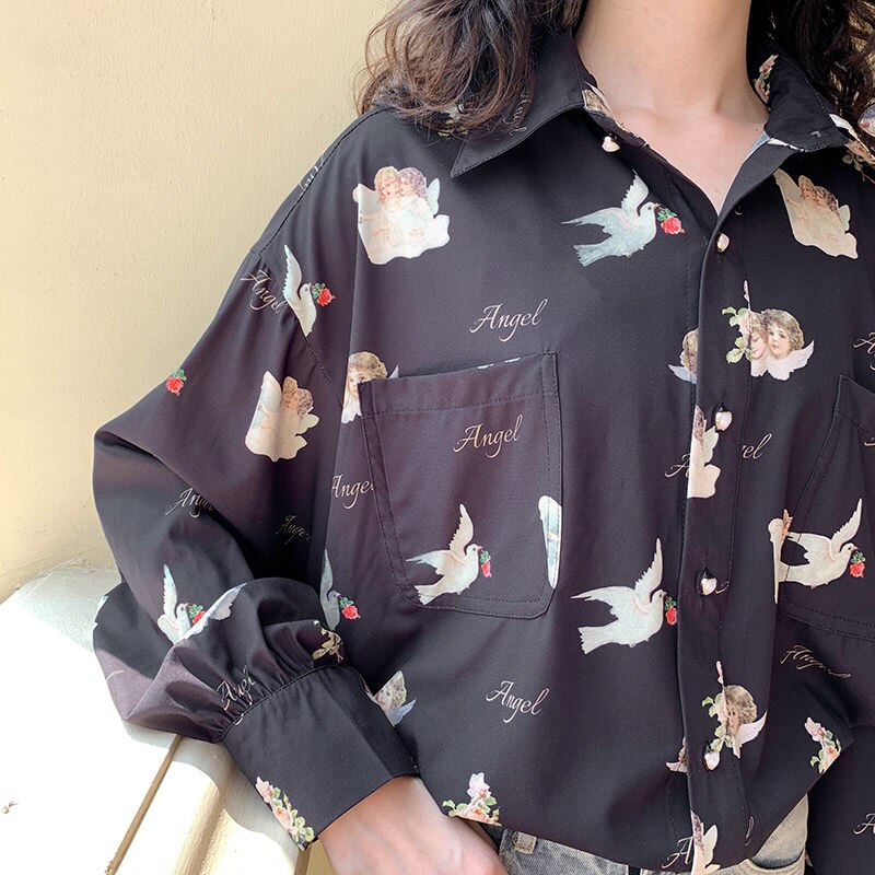 Classy Angel Print Women&