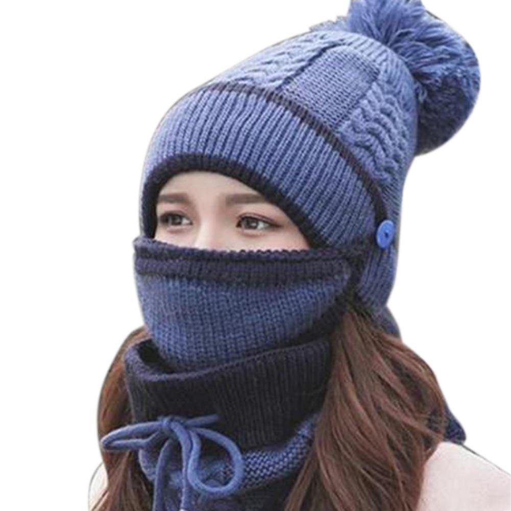 3PCS Womens Winter Scarf Hat Set - foxberryparkproducts