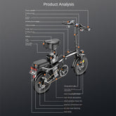 Folding Electric Bicycles Small Electric Vehicles Lithium Battery Ultra-Light Mopeds - foxberryparkproducts