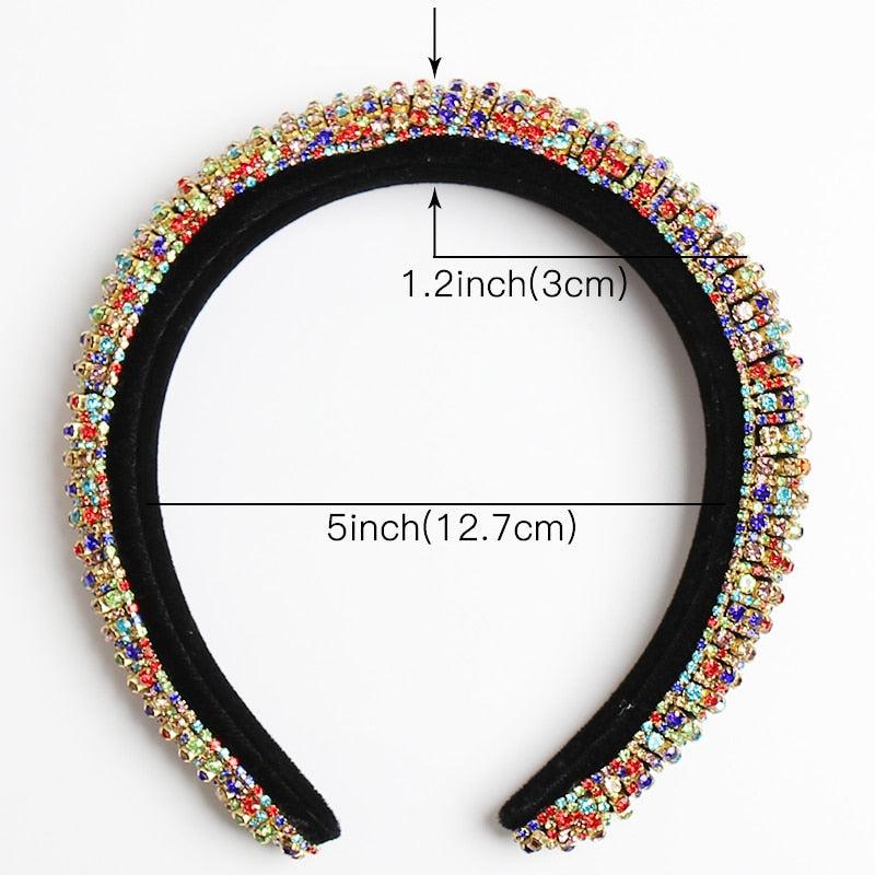 Baroque Full Crystal Hair Bands For Women - foxberryparkproducts
