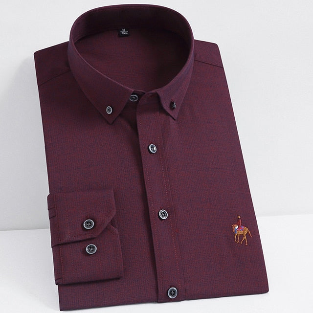 Men&#39;s Bamboo Fiber Stretch Casual Long Sleeve Shirts