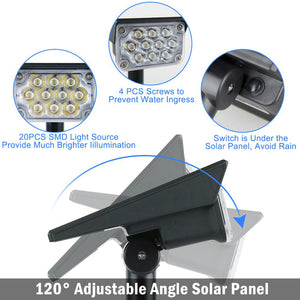 T-SUNRISE  20LED Solar Garden Light - foxberryparkproducts