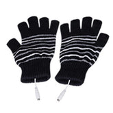 Electric USB heated Gloves Winter Thermal half-finger With full-finger cover - foxberryparkproducts