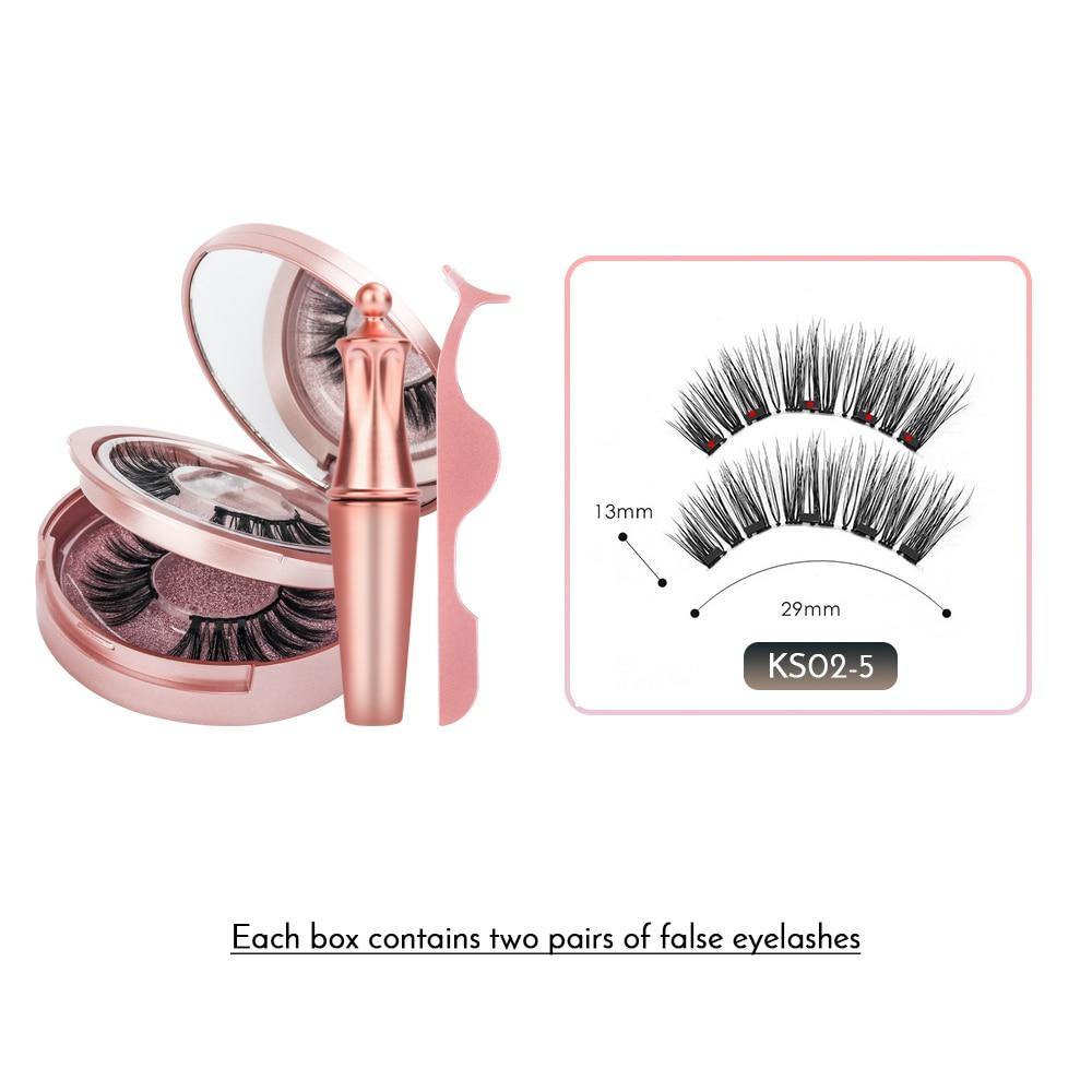 Double Layer Magnetic False Eyelashes & Magnetic Eyeliner - foxberryparkproducts