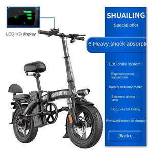 Folding Electric Bicycles Small Electric Vehicles Lithium Battery Ultra-Light Mopeds - foxberryparkproducts