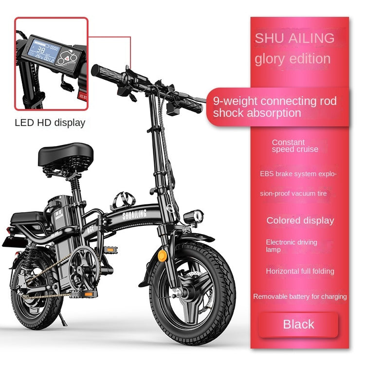 Folding Electric Bicycles Small Electric Vehicles Lithium Battery Ultra-Light Mopeds - foxberryparkproducts