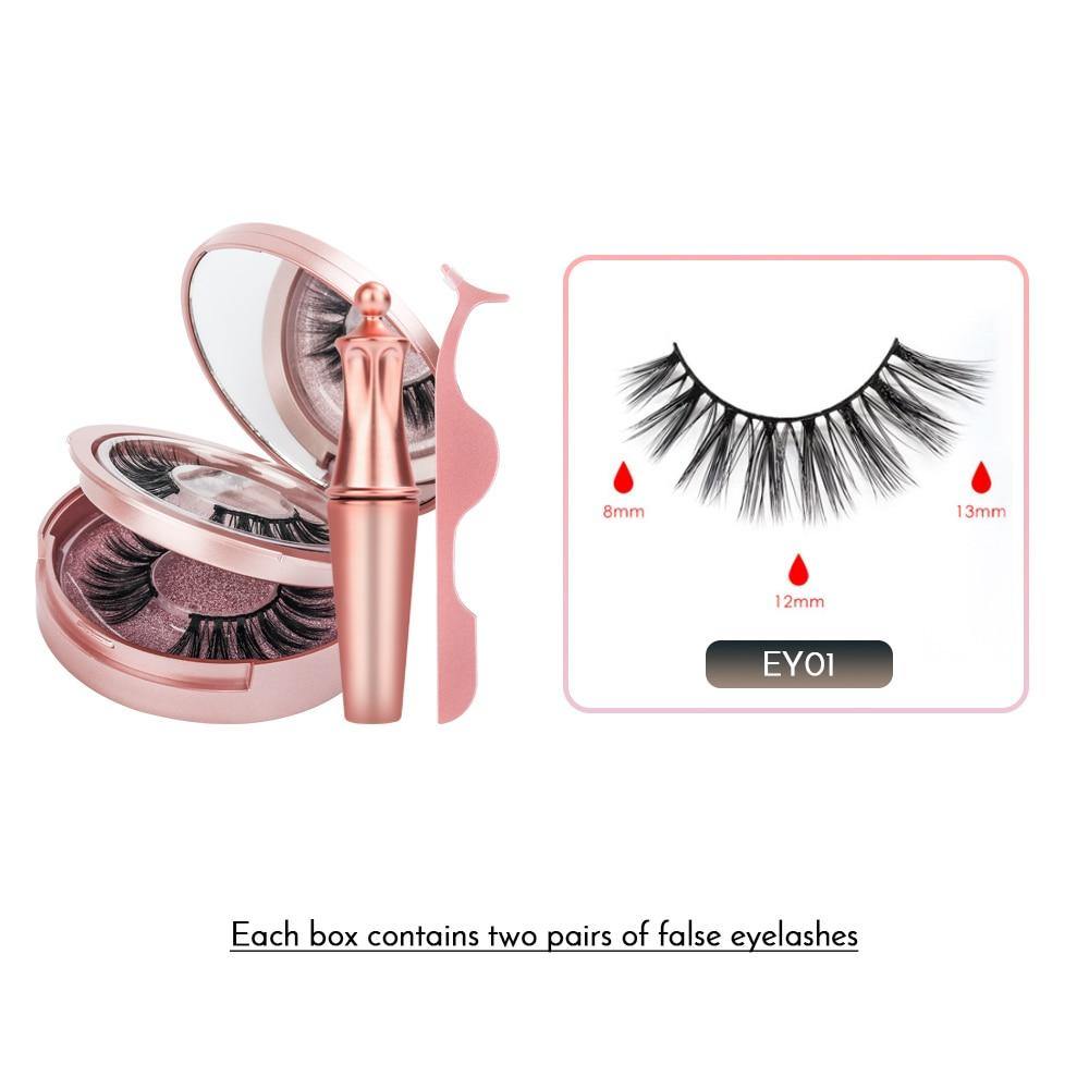 Double Layer Magnetic False Eyelashes & Magnetic Eyeliner - foxberryparkproducts
