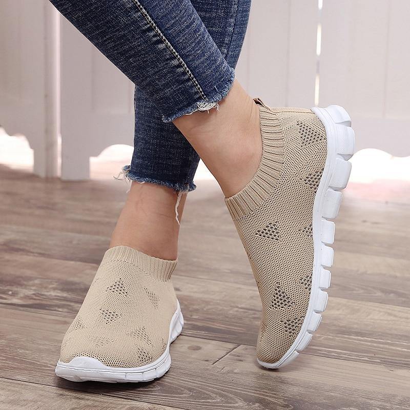 Rimocy Plus Size 43 Breathable Mesh Platform Sneakers - foxberryparkproducts