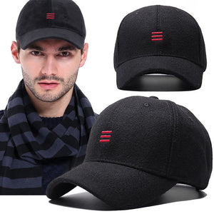 Dad Winter Headwear Male Warm Felt Sports Cap Man Big Size Wool Baseball Hats  55-60cm , 60-65cm - foxberryparkproducts