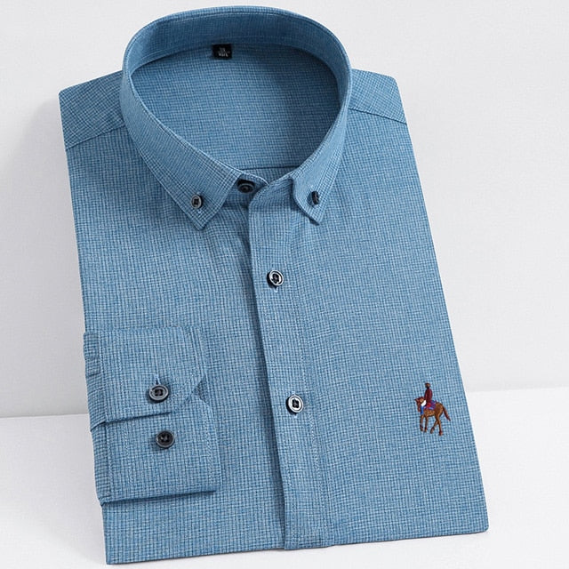 Men&#39;s Bamboo Fiber Stretch Casual Long Sleeve Shirts