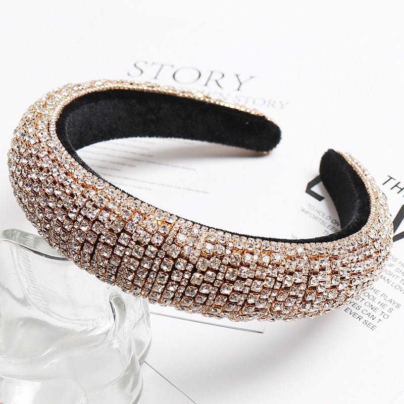 Baroque Full Crystal Hair Bands For Women - foxberryparkproducts