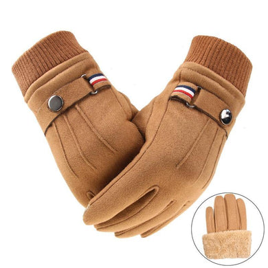 Men's Winter Gloves Suede Warm Split Finger Gloves - foxberryparkproducts