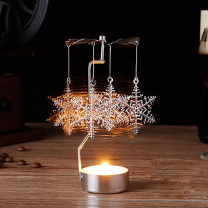 Christmas Rotary Candle Holder Merry Christmas Decoration for Home - foxberryparkproducts