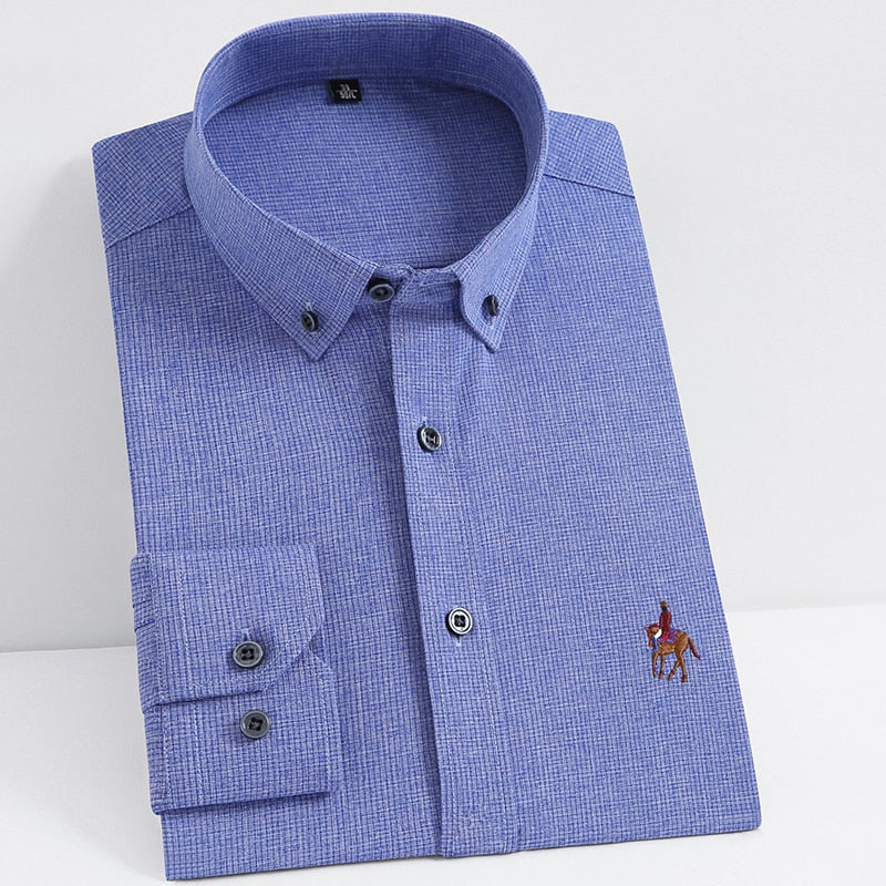 Men&#39;s Bamboo Fiber Stretch Casual Long Sleeve Shirts