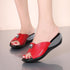 2022 Summer Platform Flip Flops Fashion Beach Shoes Woman Anti-slip Genuine Leather - foxberryparkproducts