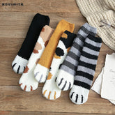 Fashion womens Cats Paw stripe 3d Socks - foxberryparkproducts
