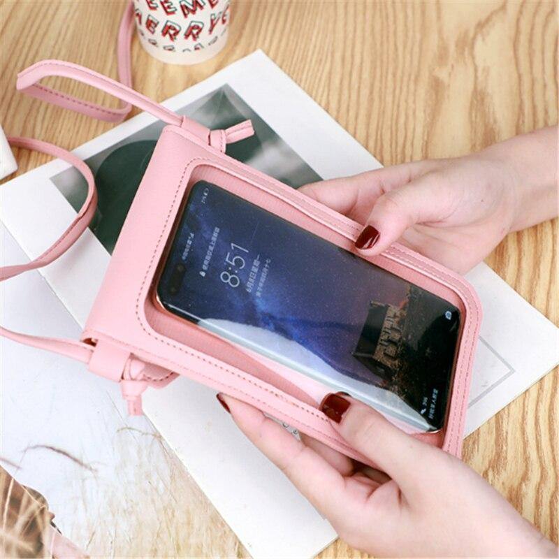 Women's crossbody bag Pu leather touch screen mobile wallet - foxberryparkproducts