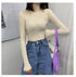 Women Turtleneck Sweaters Autumn Winter Korean Slim Pullover Women Basic Tops Casual Soft Knit Sweater Soft Warm Jumper - foxberryparkproducts