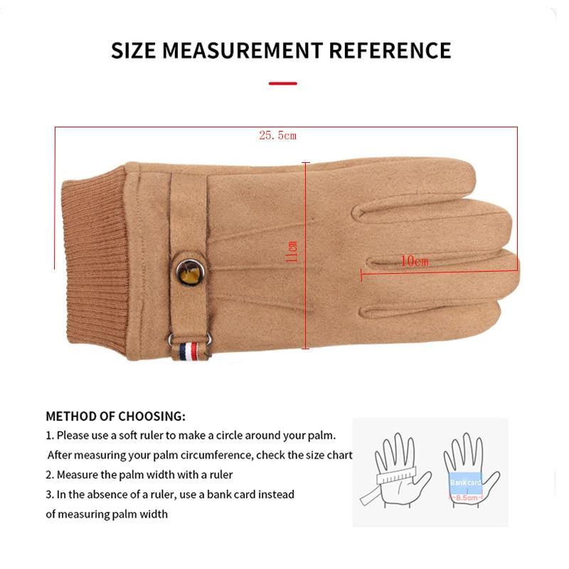 Men's Winter Gloves Suede Warm Split Finger Gloves - foxberryparkproducts