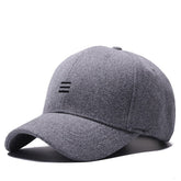 Dad Winter Headwear Male Warm Felt Sports Cap Man Big Size Wool Baseball Hats  55-60cm , 60-65cm - foxberryparkproducts