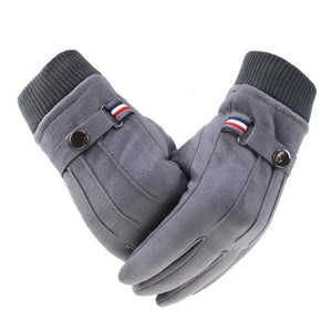 Men's Winter Gloves Suede Warm Split Finger Gloves - foxberryparkproducts