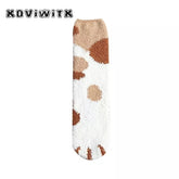 Fashion womens Cats Paw stripe 3d Socks - foxberryparkproducts