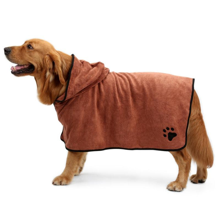 Pet Bath Towel Dog Bathrobe XS-XL For Small Medium Large Dogs Super Absorbent - foxberryparkproducts