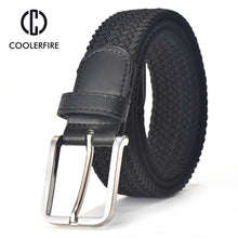 Load image into Gallery viewer, Men Women Casual Knitted Belt Woven Canvas Elastic Expandable Braided Stretch Belts
