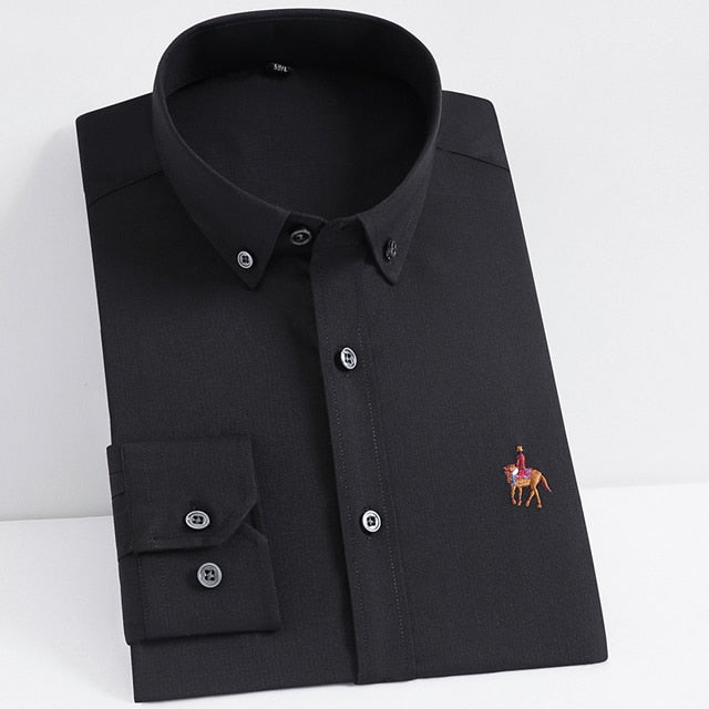 Men&#39;s Bamboo Fiber Stretch Casual Long Sleeve Shirts