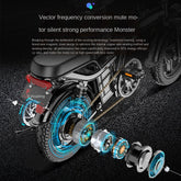 Folding Electric Bicycles Small Electric Vehicles Lithium Battery Ultra-Light Mopeds - foxberryparkproducts