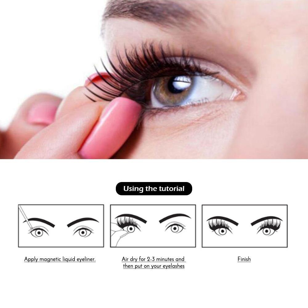 Double Layer Magnetic False Eyelashes & Magnetic Eyeliner - foxberryparkproducts