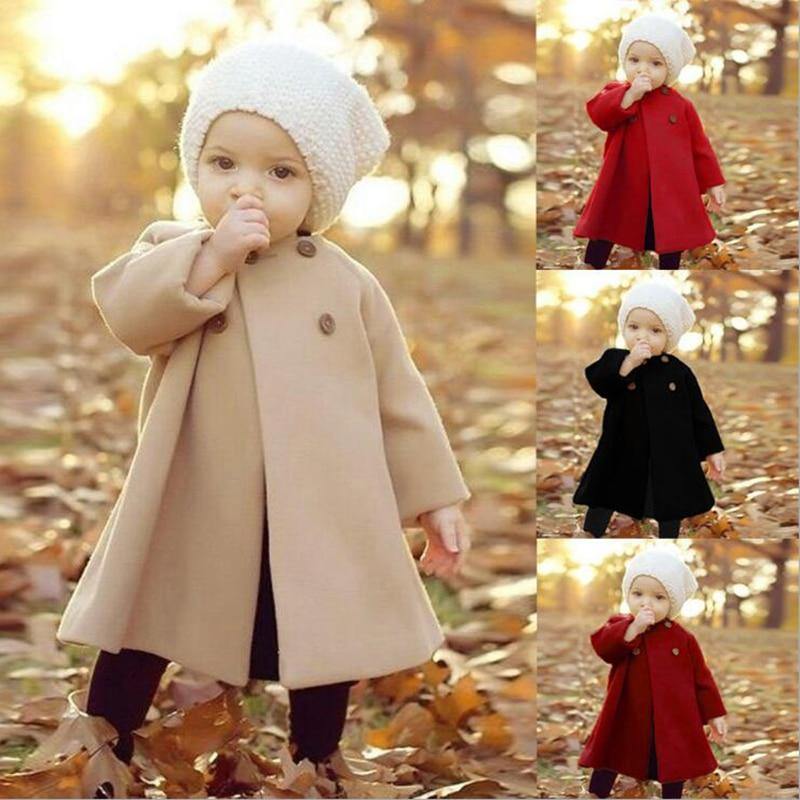 Baby Girl Boys Spring Winter Wool Blends Jacket Coat - foxberryparkproducts