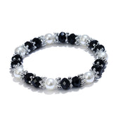 Bracelet Bright Colorful Rhinestone and Faux Pearl  ID A112-1101 - foxberryparkproducts