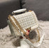 Fashion New Female Square Tote bag Quality Woolen Pearl Women&