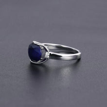 Load image into Gallery viewer, Blue Sapphire Gemstone Ring Earrings Jewelry Set For Women 925 Sterling Silver - foxberryparkproducts
