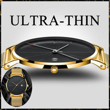 Load image into Gallery viewer, Stainless Steel Quartz Wristwatches Fashion Gold Men Watches Ultra-thin
