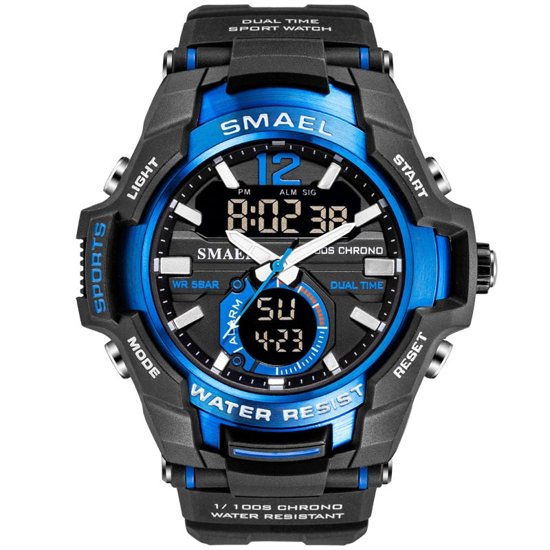 Men Watches SMAEL Sport Watch Waterproof 50M Wristwatch - foxberryparkproducts