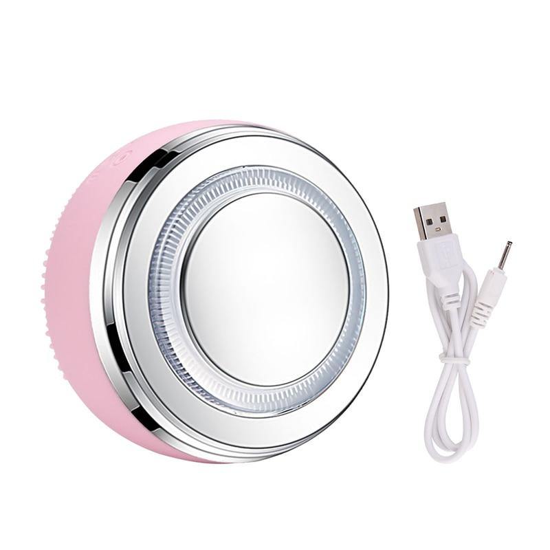 2in1 LED Light Silicone Heating Face Cleanser Massage - foxberryparkproducts