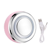 2in1 LED Light Silicone Heating Face Cleanser Massage - foxberryparkproducts