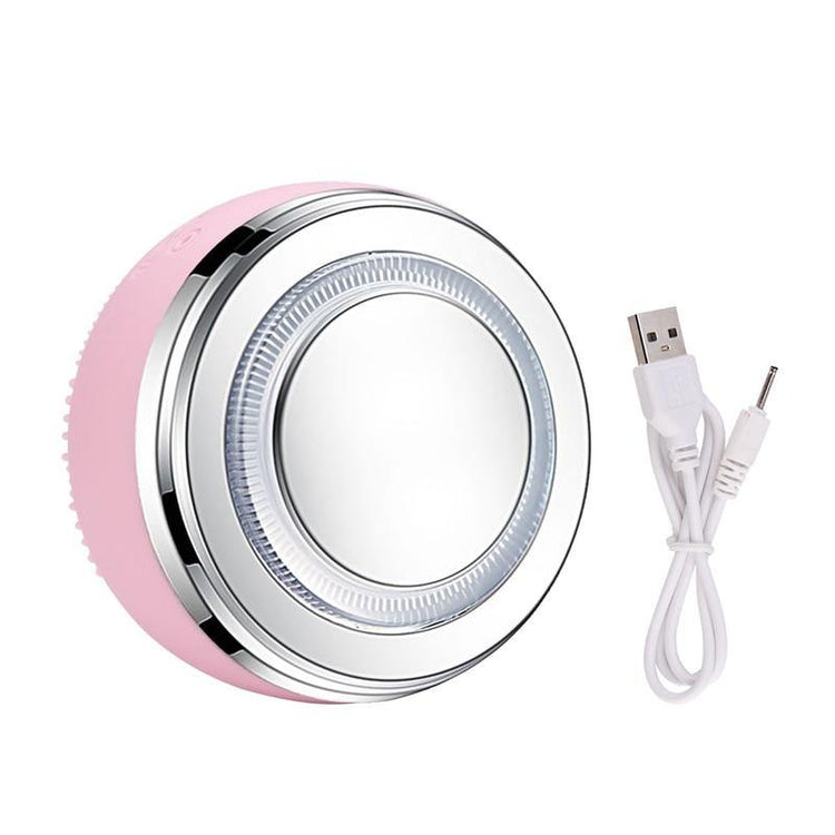 2in1 LED Light Silicone Heating Face Cleanser Massage - foxberryparkproducts