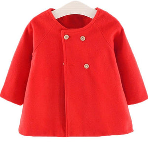 Baby Girl Boys Spring Winter Wool Blends Jacket Coat - foxberryparkproducts