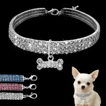 Load image into Gallery viewer, Bling Rhinestone Dog Collar For Small Medium Dogs

