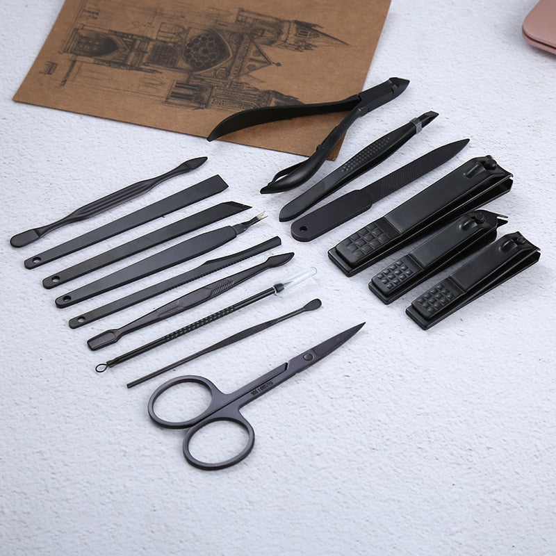 15pcs/Set Stainless Steel Nail Clipper Kit - foxberryparkproducts