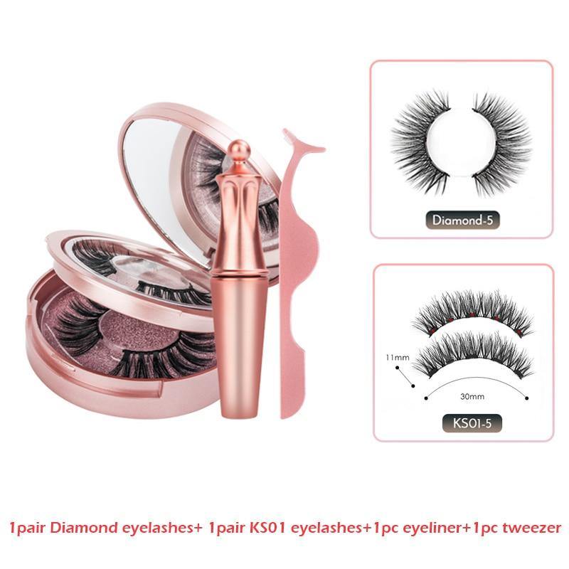 Double Layer Magnetic False Eyelashes & Magnetic Eyeliner - foxberryparkproducts
