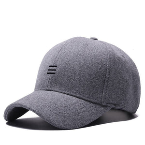 Dad Winter Headwear Male Warm Felt Sports Cap Man Big Size Wool Baseball Hats  55-60cm , 60-65cm - foxberryparkproducts