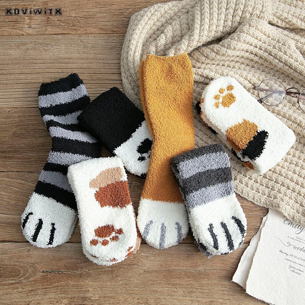 Fashion womens Cats Paw stripe 3d Socks - foxberryparkproducts