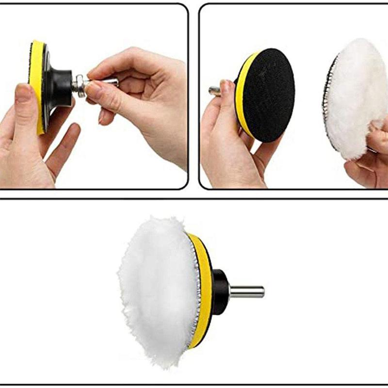 Universal Car Polish Pad 3/4inch For M10/M14 Soft Wool Machine Waxing Polisher