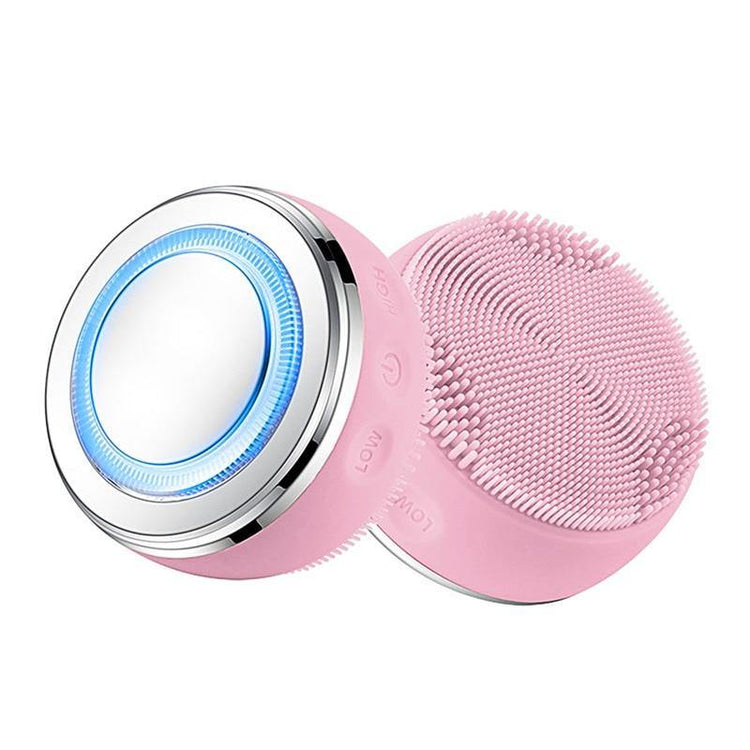 2in1 LED Light Silicone Heating Face Cleanser Massage - foxberryparkproducts