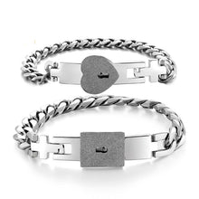 Load image into Gallery viewer, 2Pcs Tone Stainless Steel Lover Heart Bracelet
